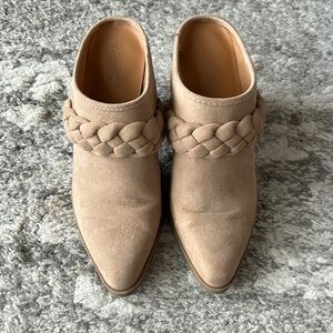 Cute Taupe Mule Heels